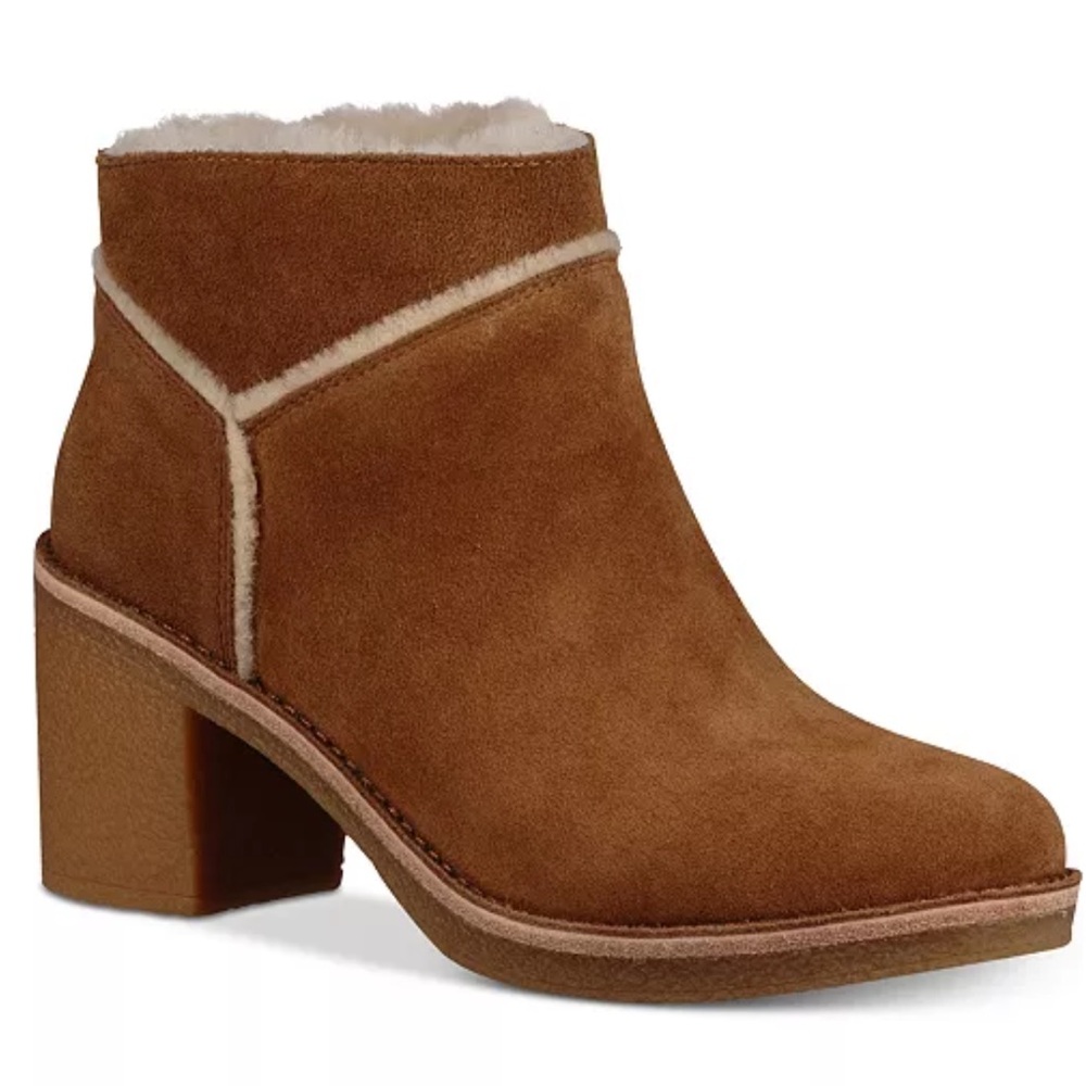 UGG Women's Kasen Block-Heel Tan Boots Size 7
